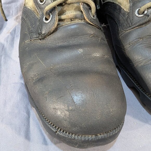 Vintage US Army Vietnam Era Green Canvas & Leather Jungle Combat Boots - Men's 9 - Picture 3 of 12